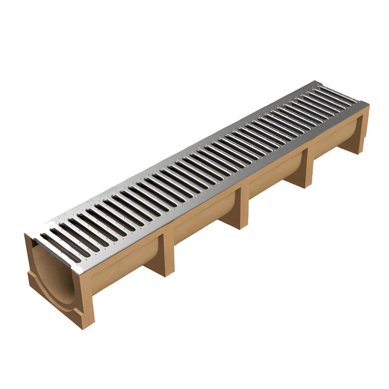 Caniveau béton polymère 1000x200x150mm + grille A15
