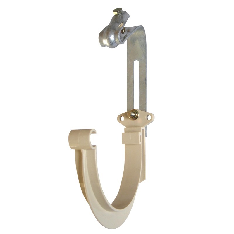 Crochet bandeau gouttière dév.250 sable avec étrier galva monté