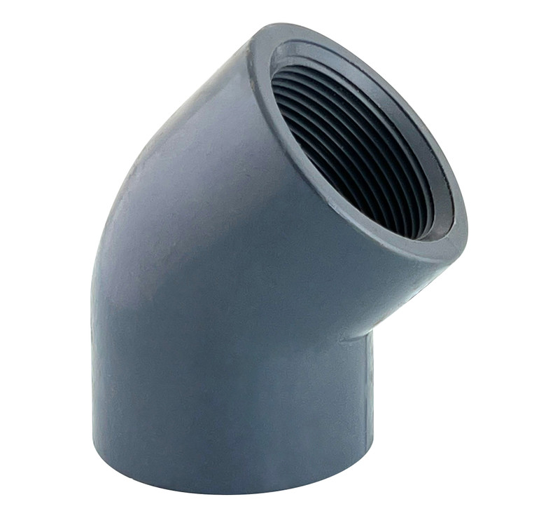 Coude PVC pression 45° taraudé