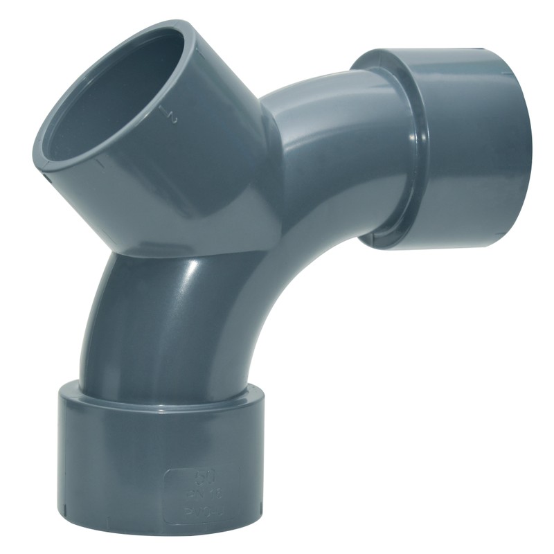 Courbe en Y PVC pression femelle