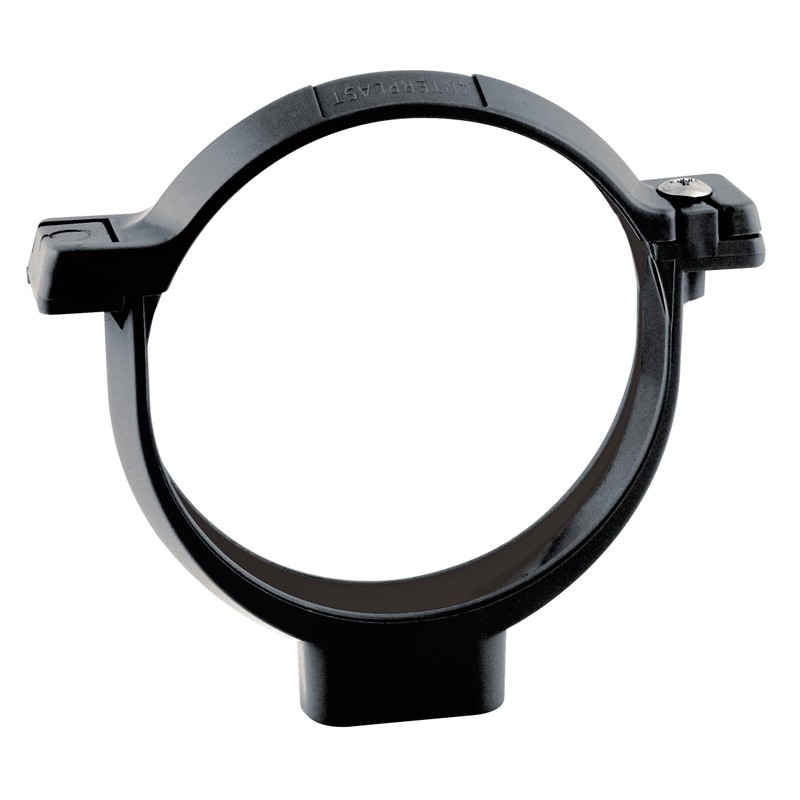 Collier de fixation à vis pour tube de descente Ø80 graphite