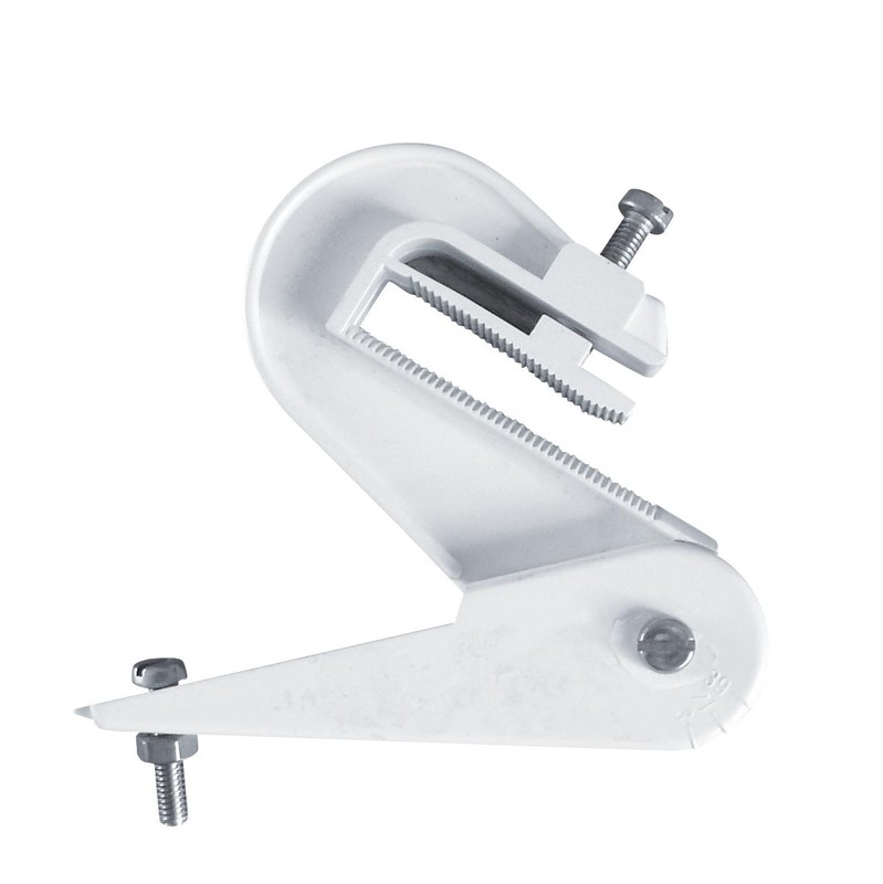 Crochet orientable gouttière blanc