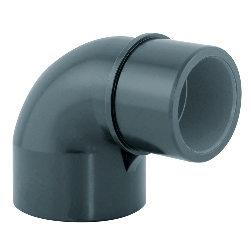 Coude PVC pression 90° mâle/femelle et femelle à coller