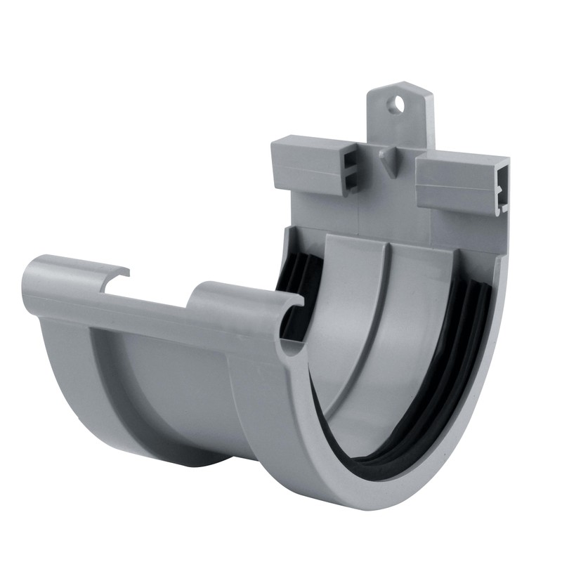 Jonction à joint gouttière ronde dév.250 gris