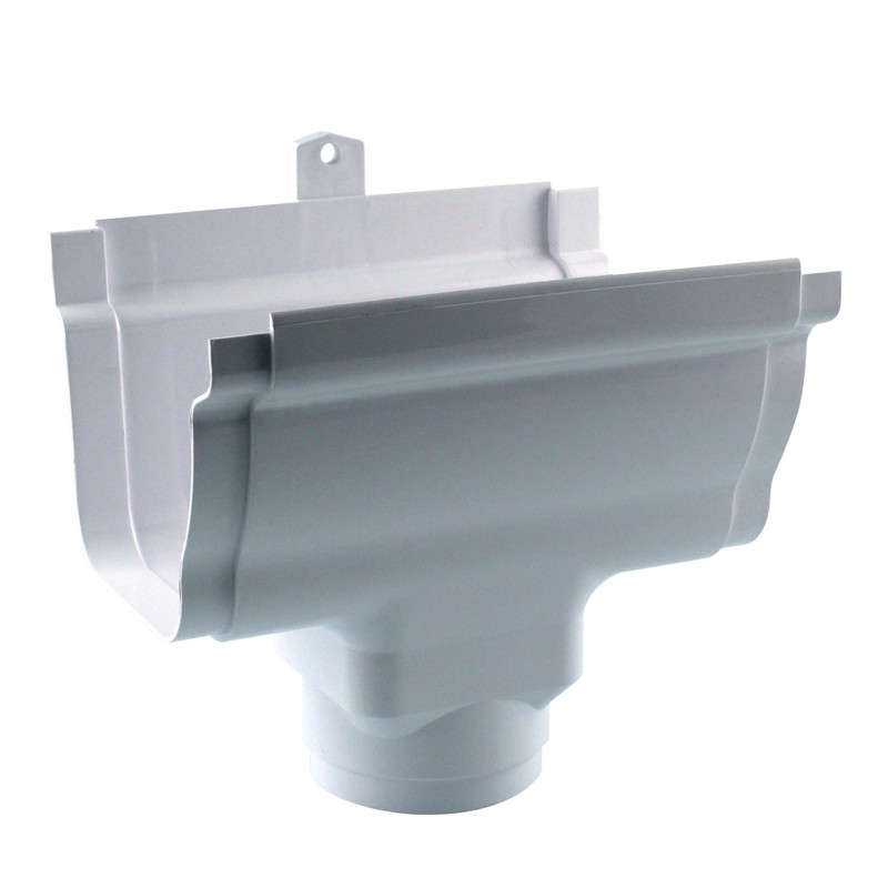 Naissance centrale à coller gouttière carrée C140 blanc