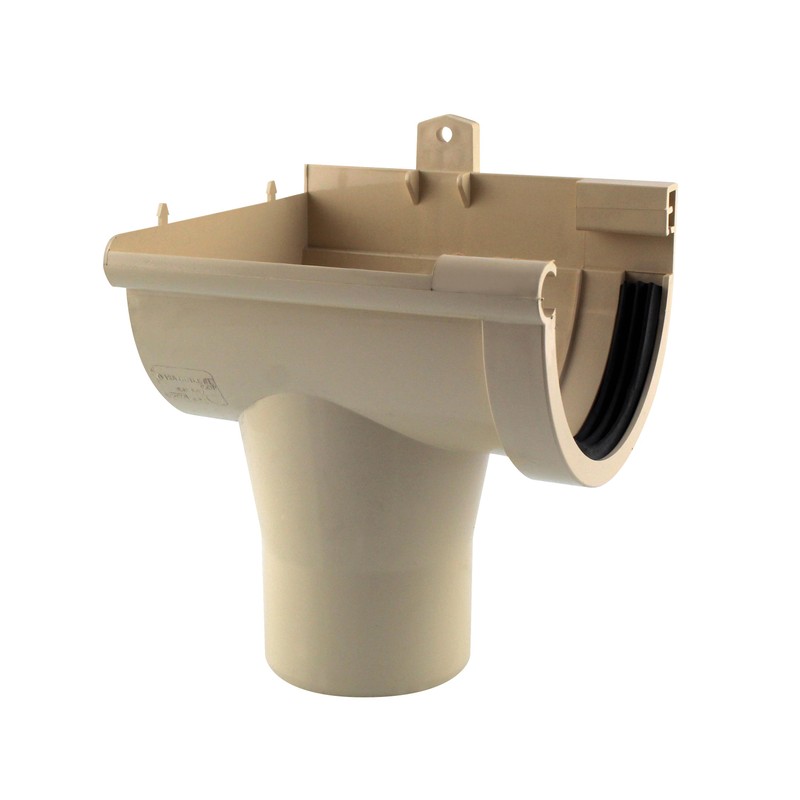 Naissance gauche à joint gouttière ronde dév.250 sable