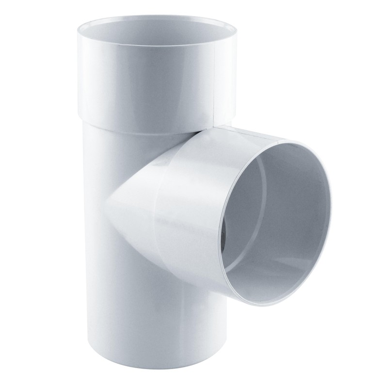 Culotte de descente 87° Ø80 mâle/femelle blanc