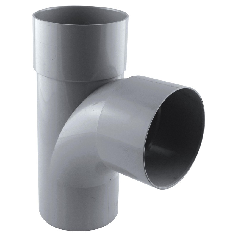 Culotte de descente 87° Ø100 mâle/femelle gris