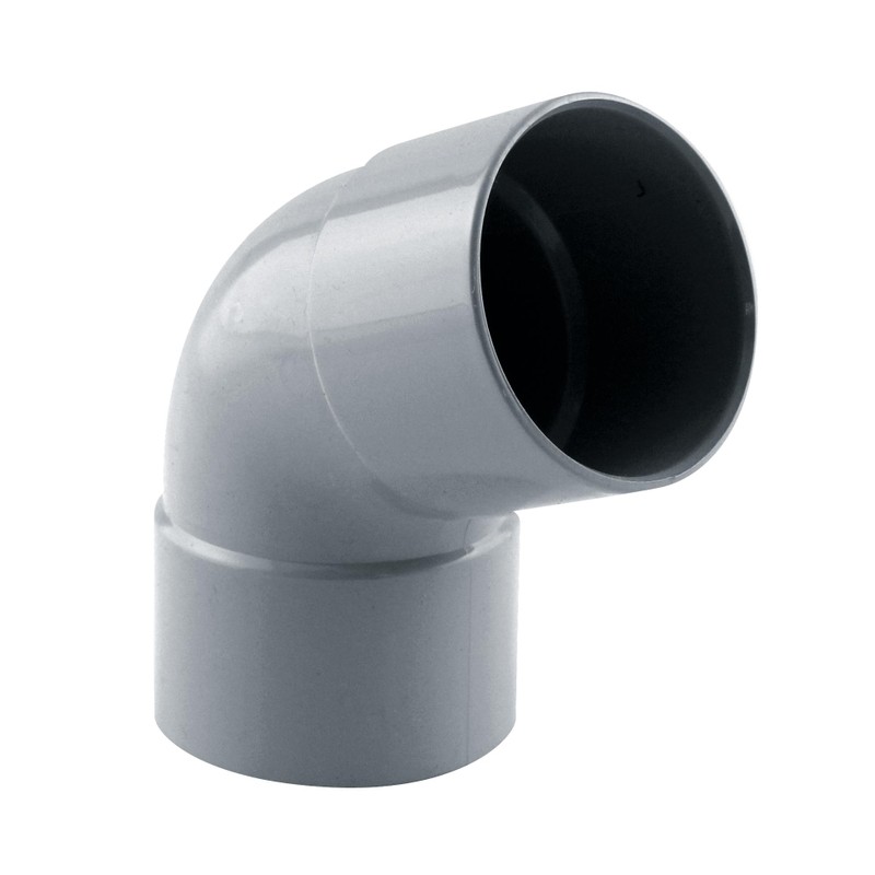 Coude de descente 67° Ø50 femelle/femelle gris