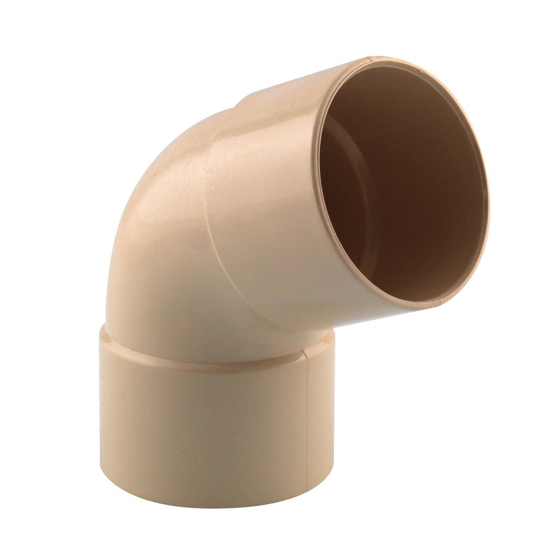 Coude de descente 67° Ø50 femelle/femelle sable