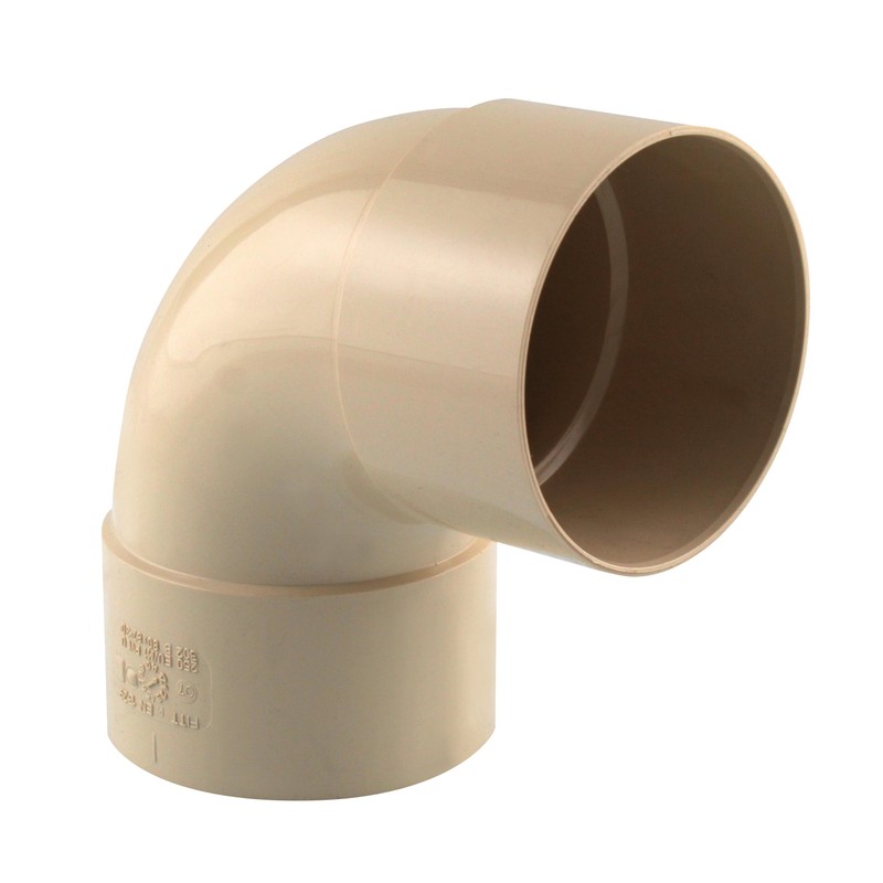Coude de descente 87° Ø80 femelle/femelle sable