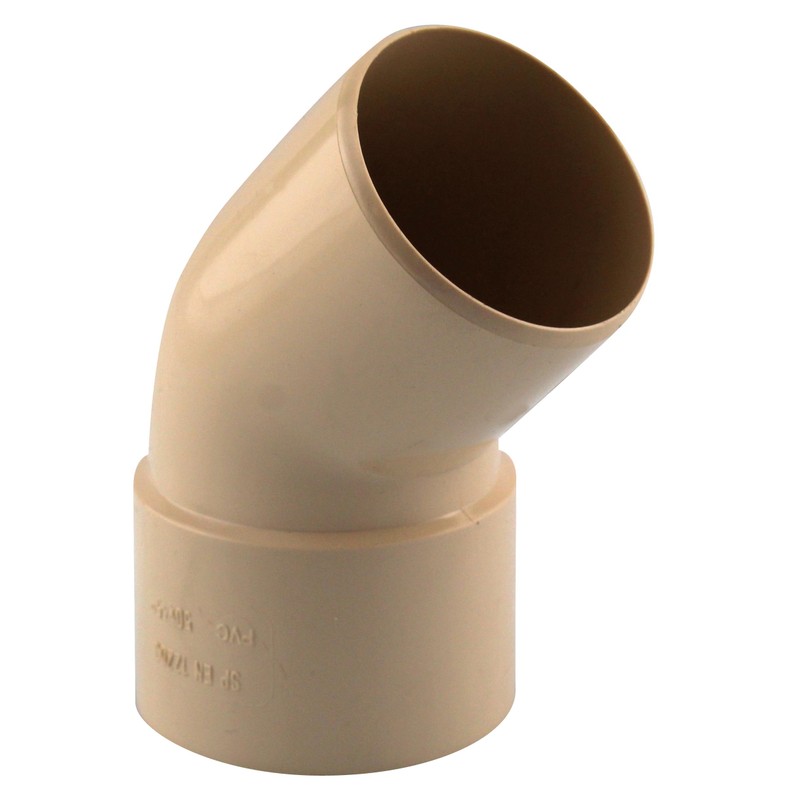 Coude de descente 45° Ø50 mâle/femelle sable