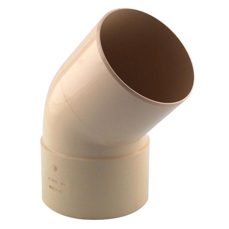 Coude de descente 45° Ø100 mâle/femelle sable