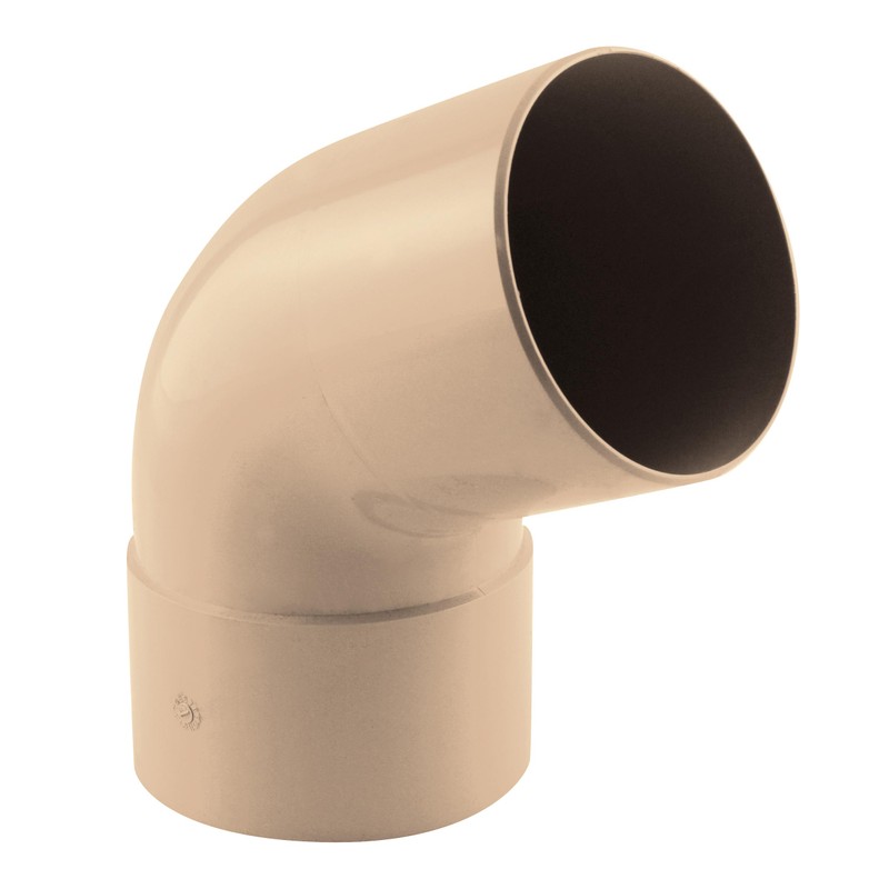 Coude de descente 67° Ø100 mâle/femelle sable