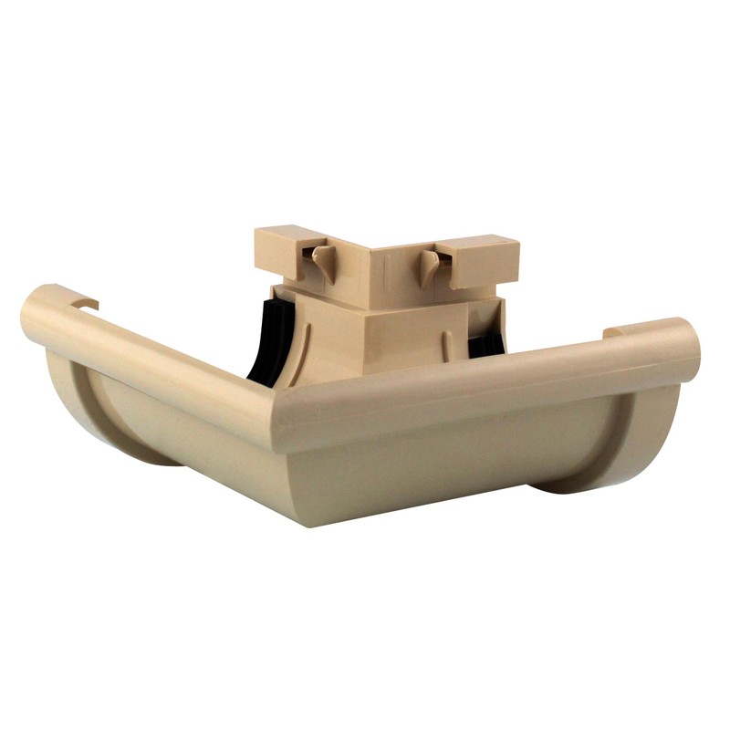 Angle extérieur gouttière ronde 90° dév.160 sable