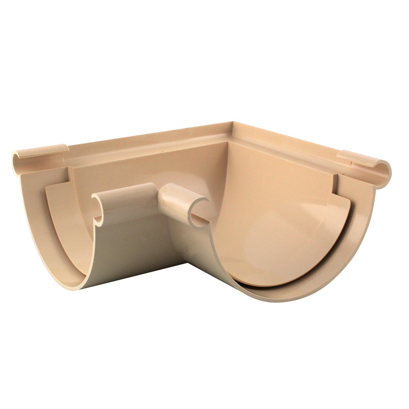 Angle universel gouttière ronde 90° dév.330 sable