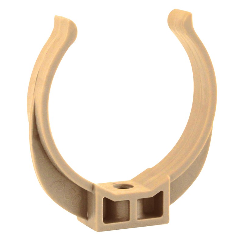 Collier de fixation à vis pour tube de descente Ø80 sable en sachet 5pcs