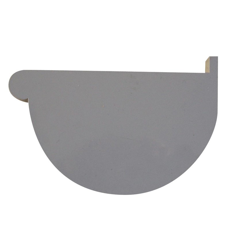 Fond droit gouttière ronde dév.330 gris