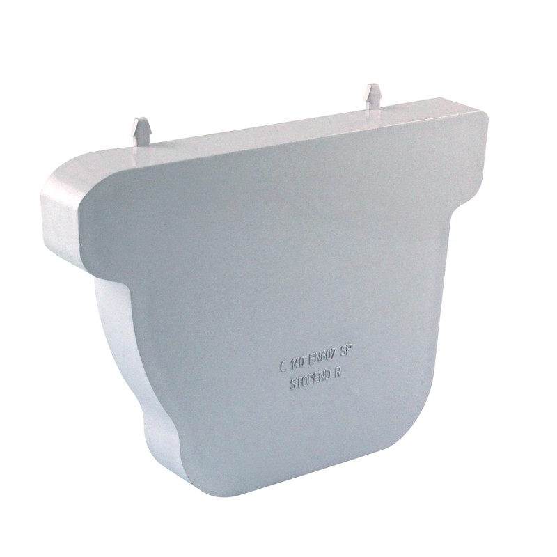 Fond droit gouttière carrée C140 blanc