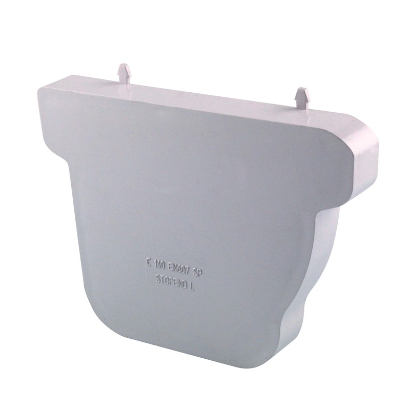 Fond gauche gouttière carrée C140 blanc