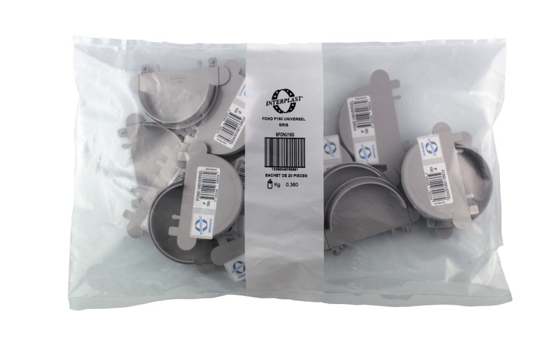 Fond universel gouttière ronde dév.160 gris – Image 2