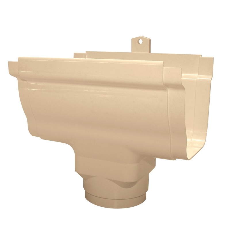 Naissance centrale à coller gouttière carrée C140 sable