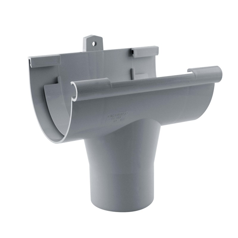 Naissance centrale à coller gouttière ronde dév.250 gris