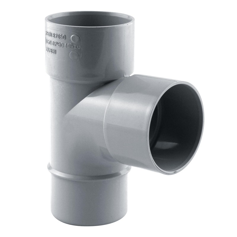 Culotte de descente 87° Ø50 mâle/femelle gris