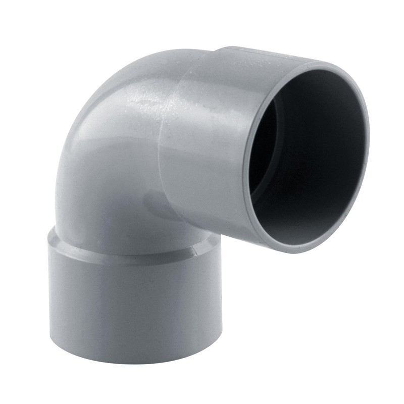 Coude de descente 87° Ø50 femelle/femelle gris