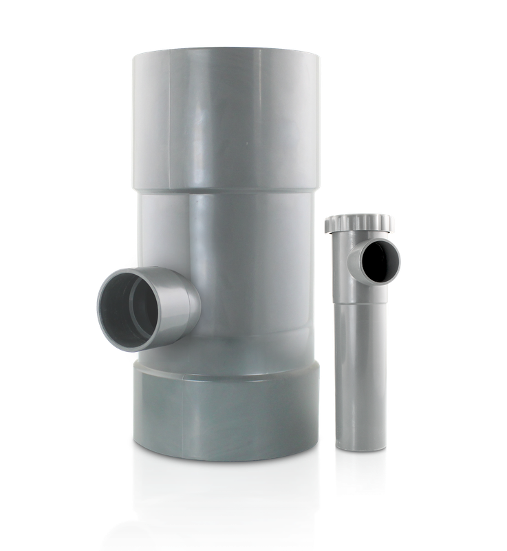 Collecteur récupérateur d'eau de pluie gris pour tuyau Ø80 – Image 4