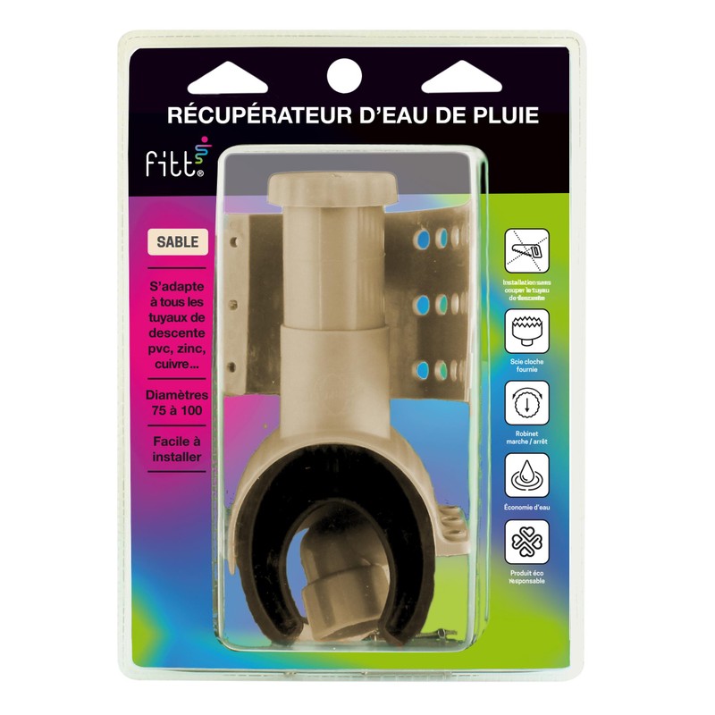 Collecteur récupérateur d'eau de pluie sable pour tuyau Ø75-100 – Image 3