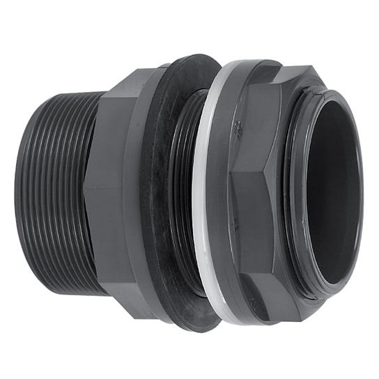 Traversée de paroi PVC pression filetée/femelle