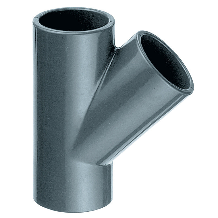 Té égal PVC pression 45°