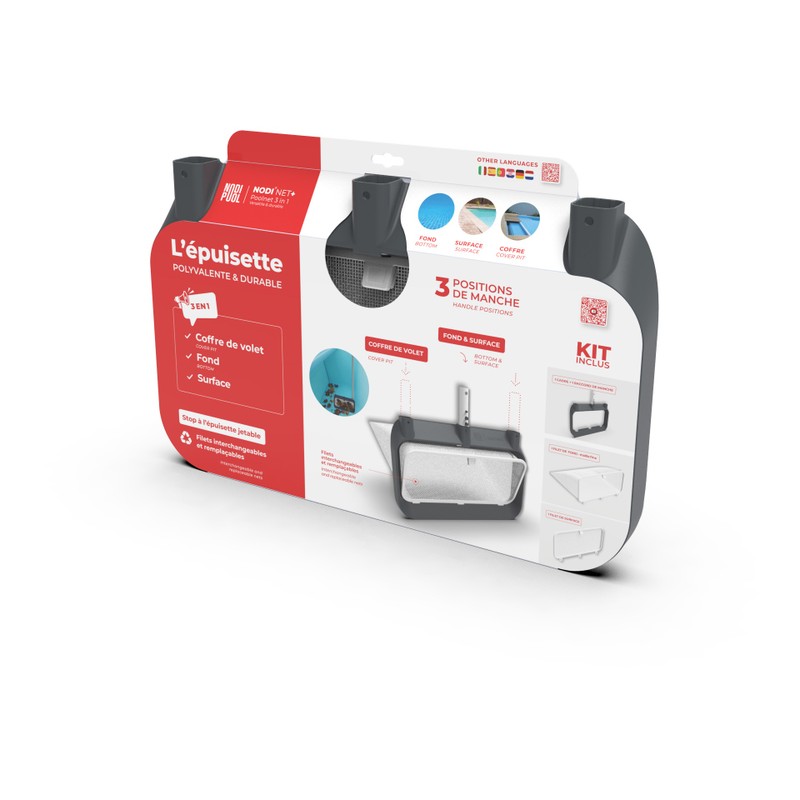 Épuisette de piscine 3 en 1 NODI NET+ – fond, surface et coffre de volet – Image 8