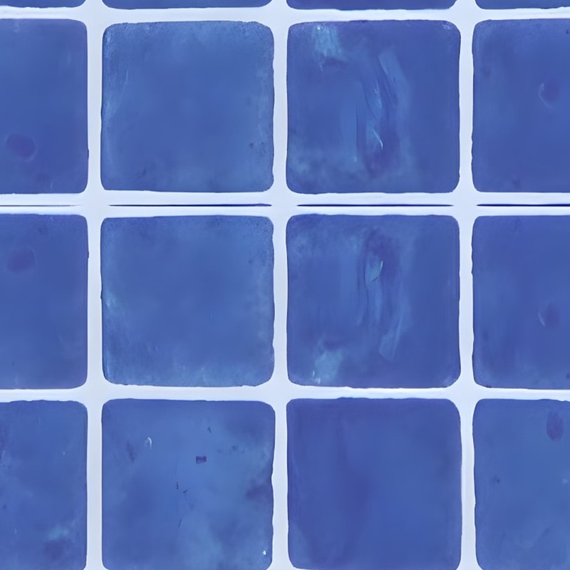 Membrane armée 150/100e mosaic bleu Design imprimées vernies 1,65m x 25m en rouleau – Image 2