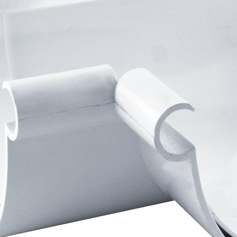 Angle universel gouttière ronde 90° dév.250 blanc – Image 2