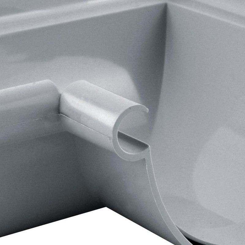 Angle universel gouttière ronde 90° dév.250 gris – Image 2