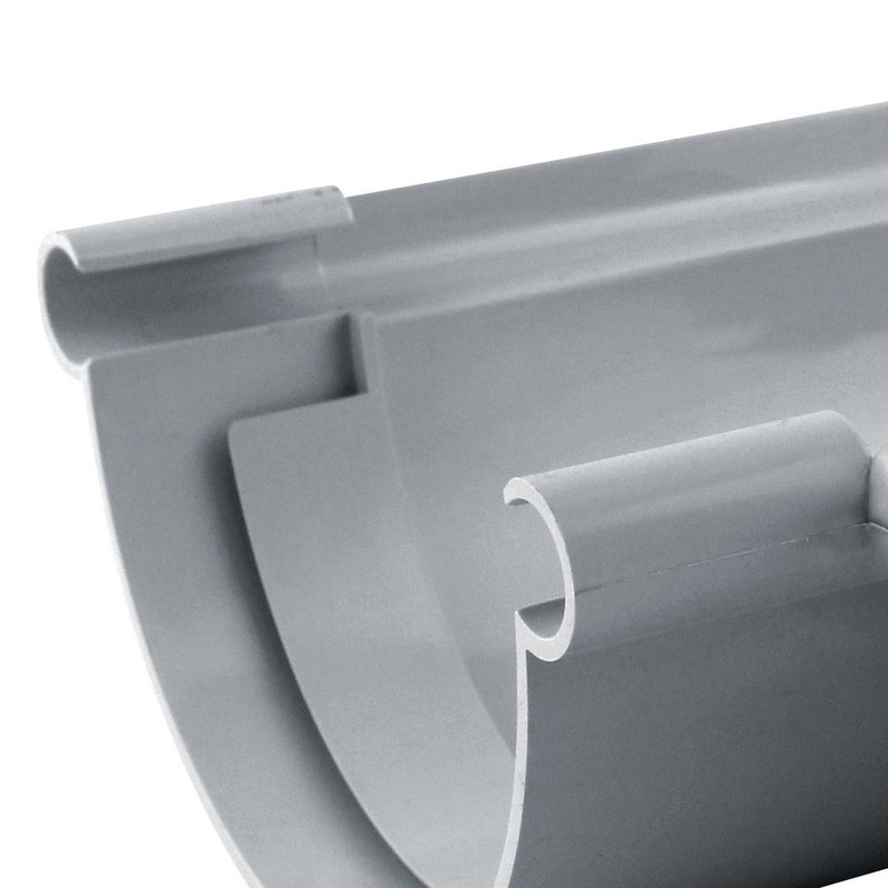 Angle universel gouttière ronde 90° dév.250 gris – Image 3
