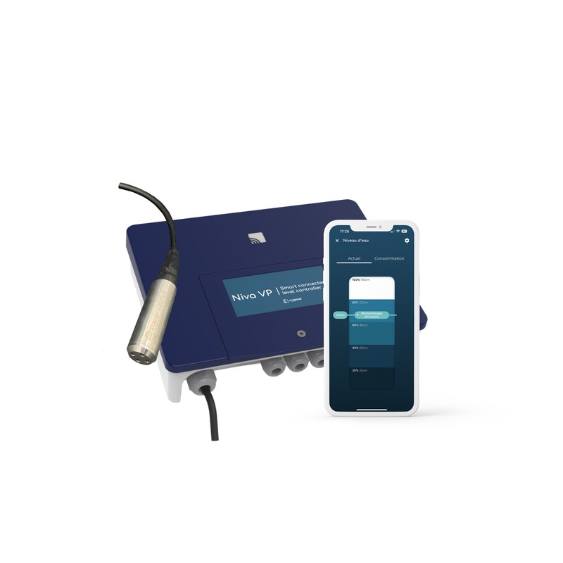 Régulation de niveau connectée Niva VP pour piscine à débordement