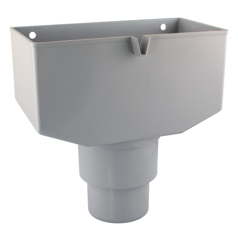 Boîte à eau descente gouttière Ø80 et Ø100 gris